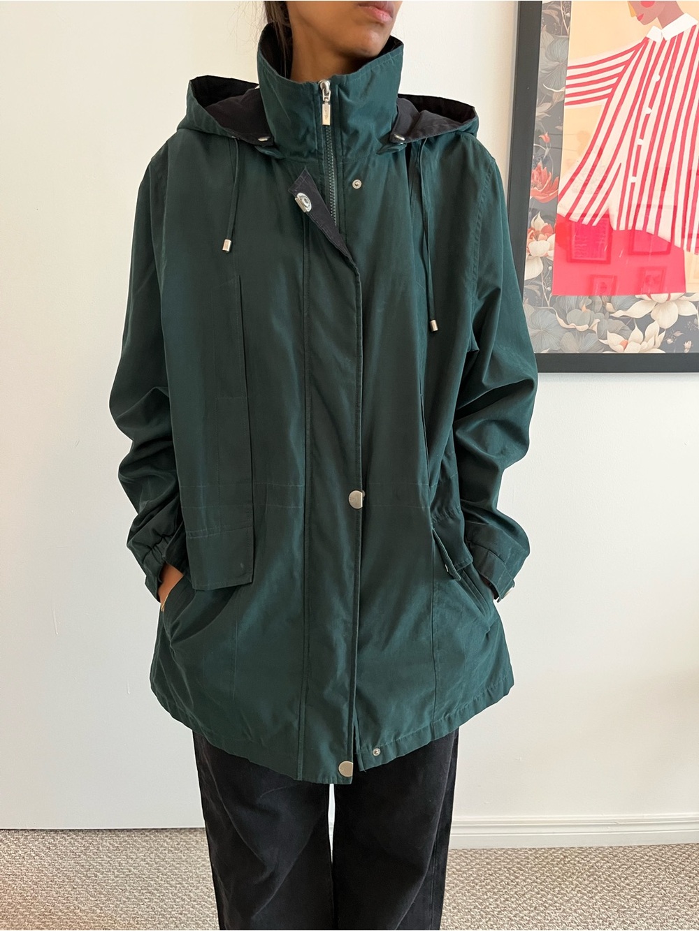 London Fog Barbour Green jacket L